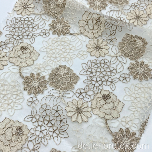 Polyester Blume Strickspitze Stickerei Net Mesh Stoff